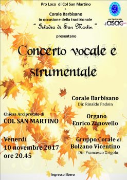 Concerto di Col San Martino – 10 Novembre 2017